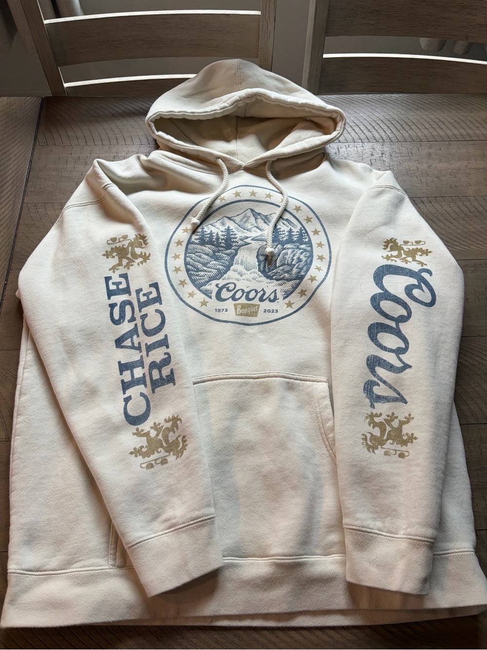 Coors Cream Crewneck Pullover Hoodie - Chase Rice Collaboration